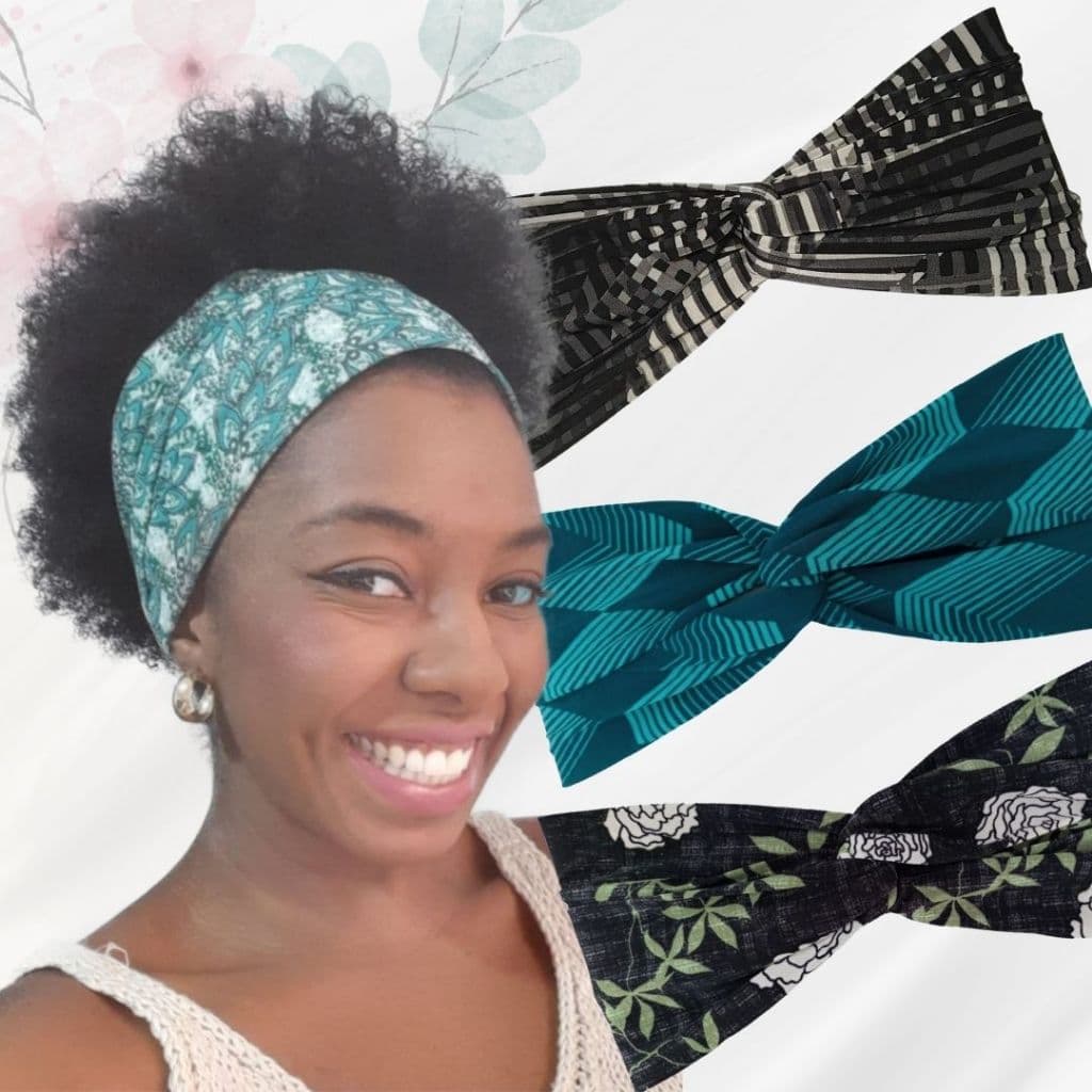 Faixa Para Cabelo Turbante Tiara Headband Skincare Afro Cacheado Liso Estampado