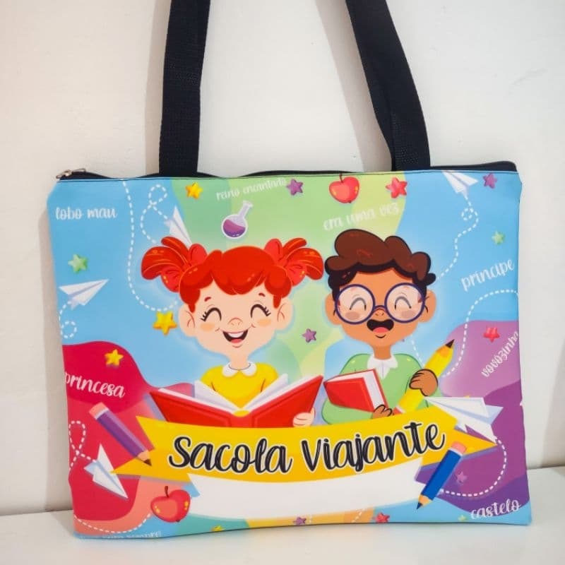 BOLSA - SACOLA - PASTA - ECOBAG - CABE NOTEBOOK - LIVRO - CADERNO