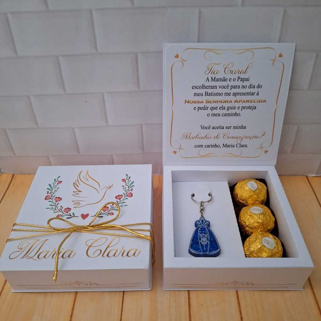 Convite  Padrinhos Batizado, Consagração ou Crisma Personalizado