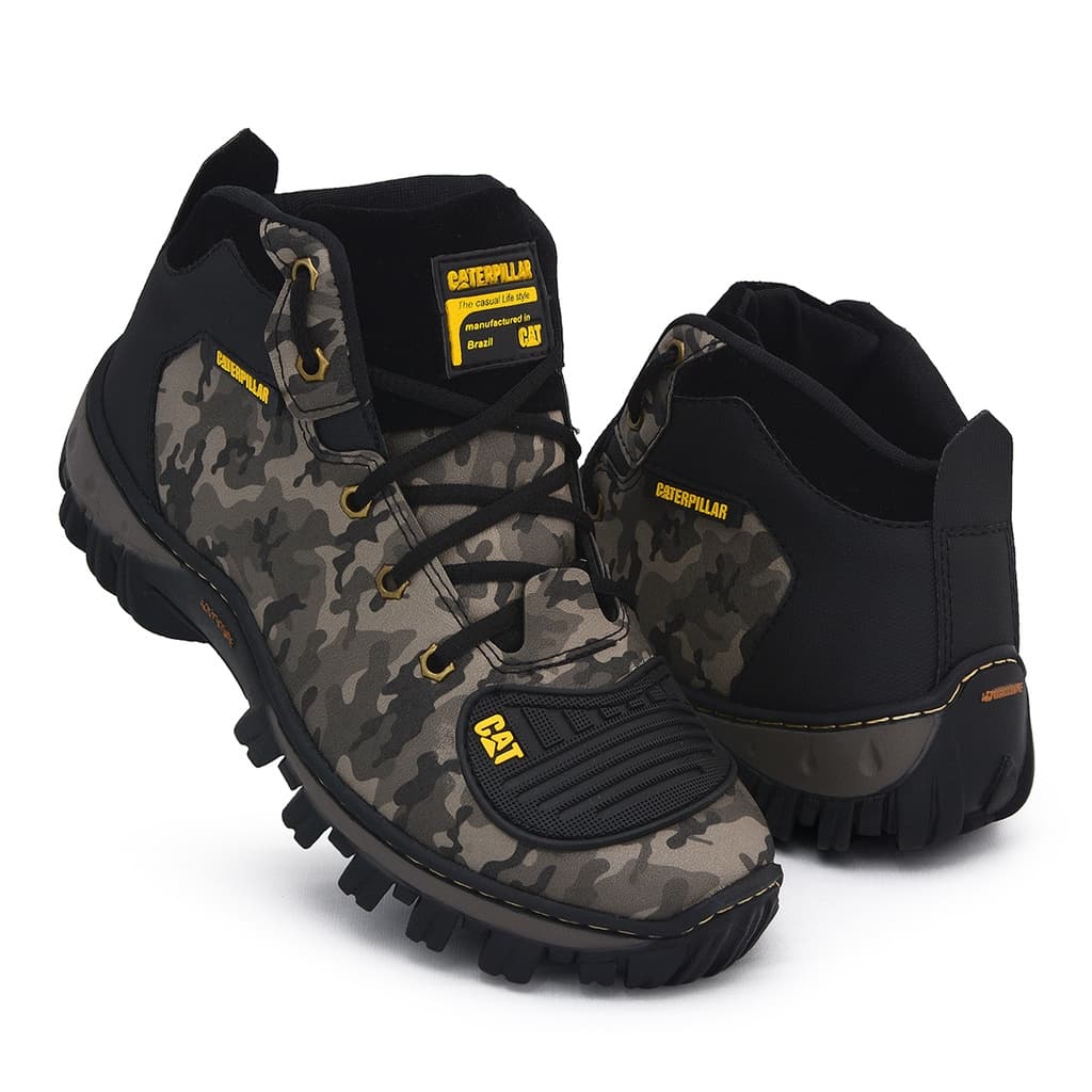 Bota Coturno Masculina Costurada Sola De Borracha Tratorada Adventure Confortável Trabalho Segurança