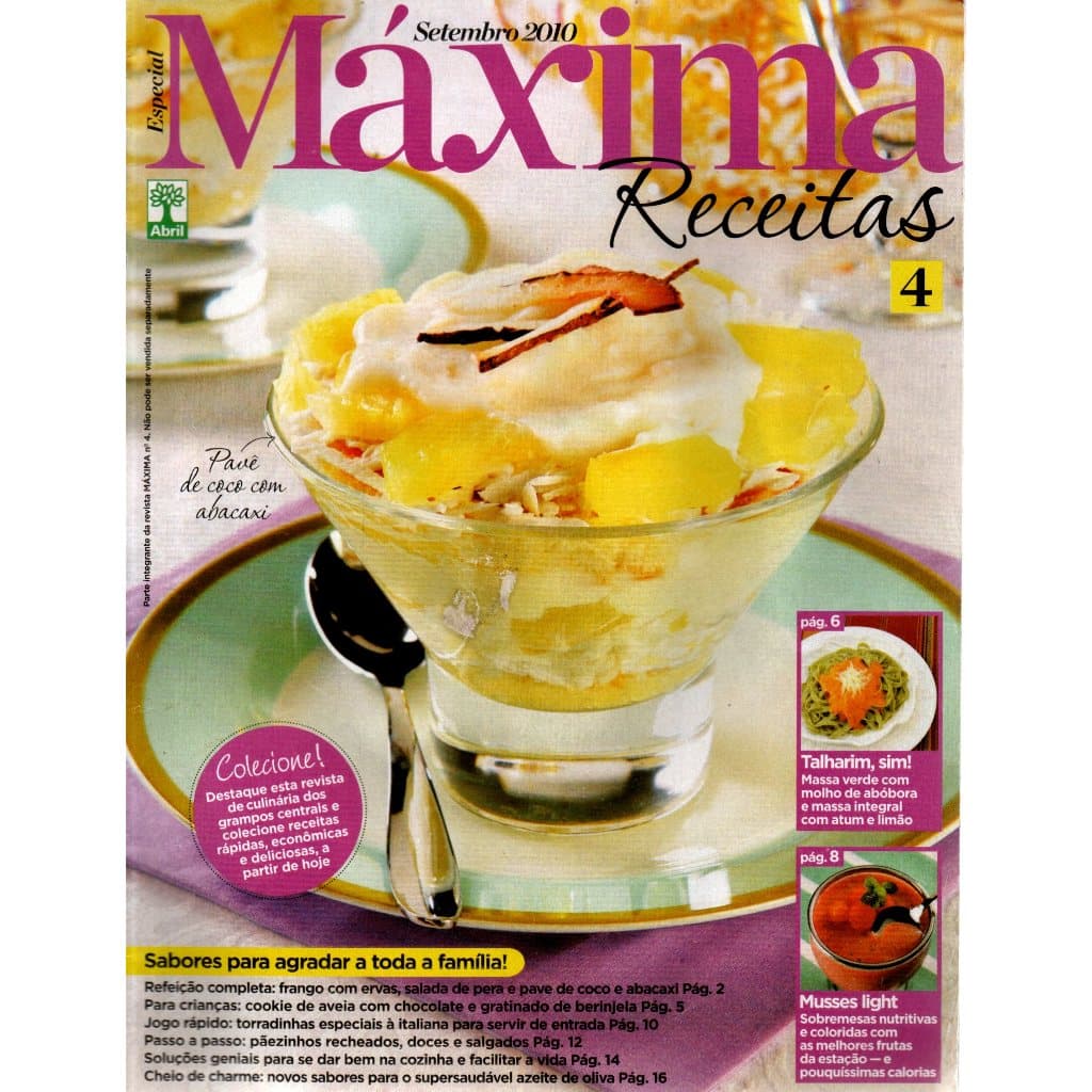Revista Máxima Receitas, Nº 4, Setembro, 2010