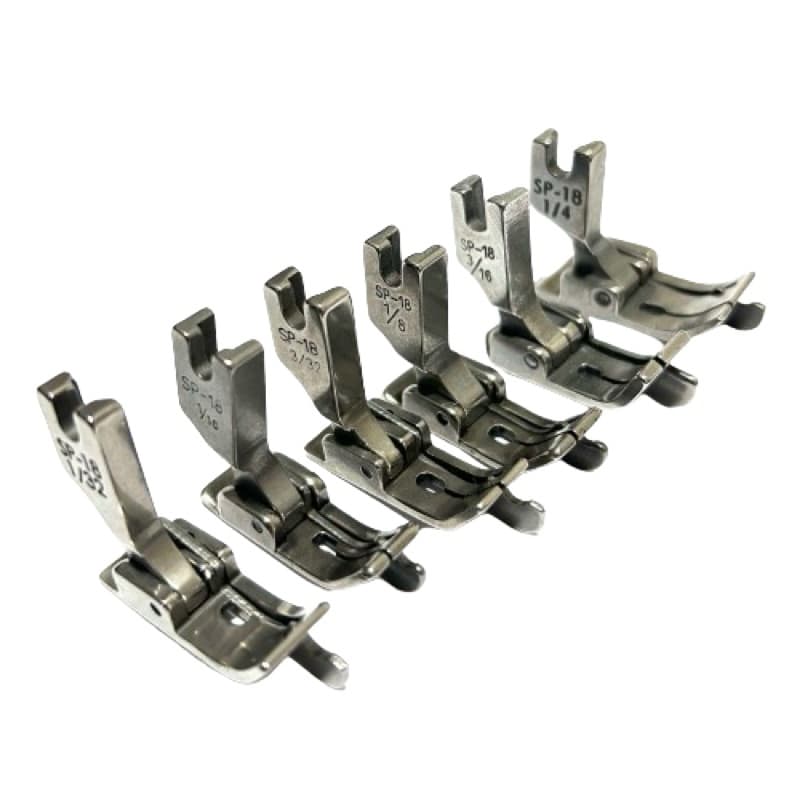 Calcador Pesponto Metal Lado Direito SP-18R 1/32 1/16 5/32 1/8 3/16 1/4 5/15 3/8 1/2 Guia Móvel Reta Industrial