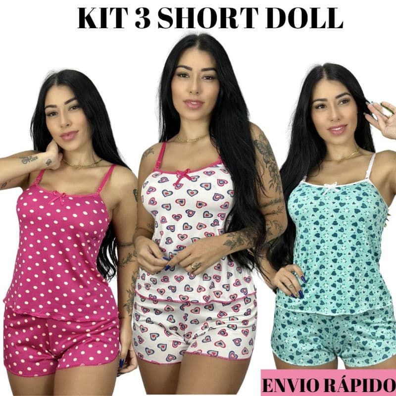 Kit Pijama short dool baby MICRO ESTAMPADO