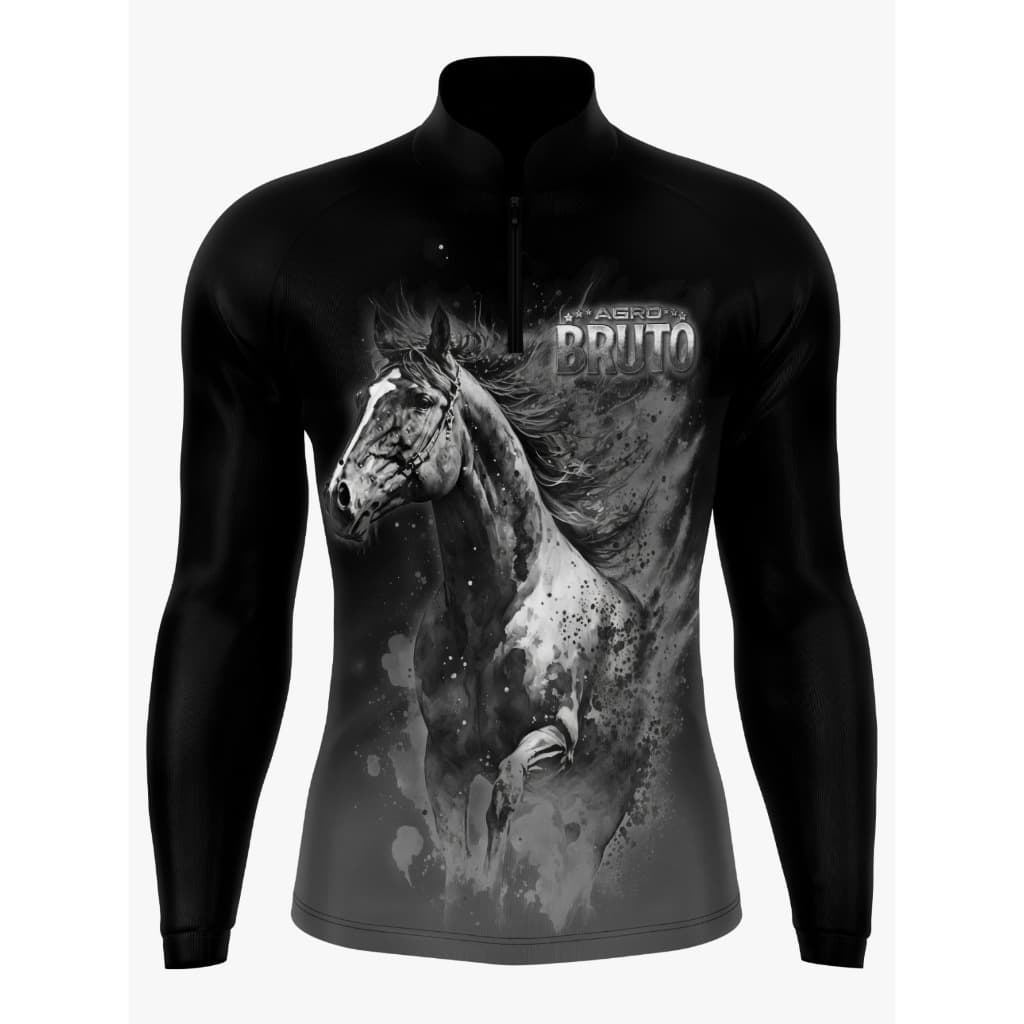 Camisa Blusa de AGRO BRUTO Agropecuária com cavalo cavalgada com proteção solar uv50+