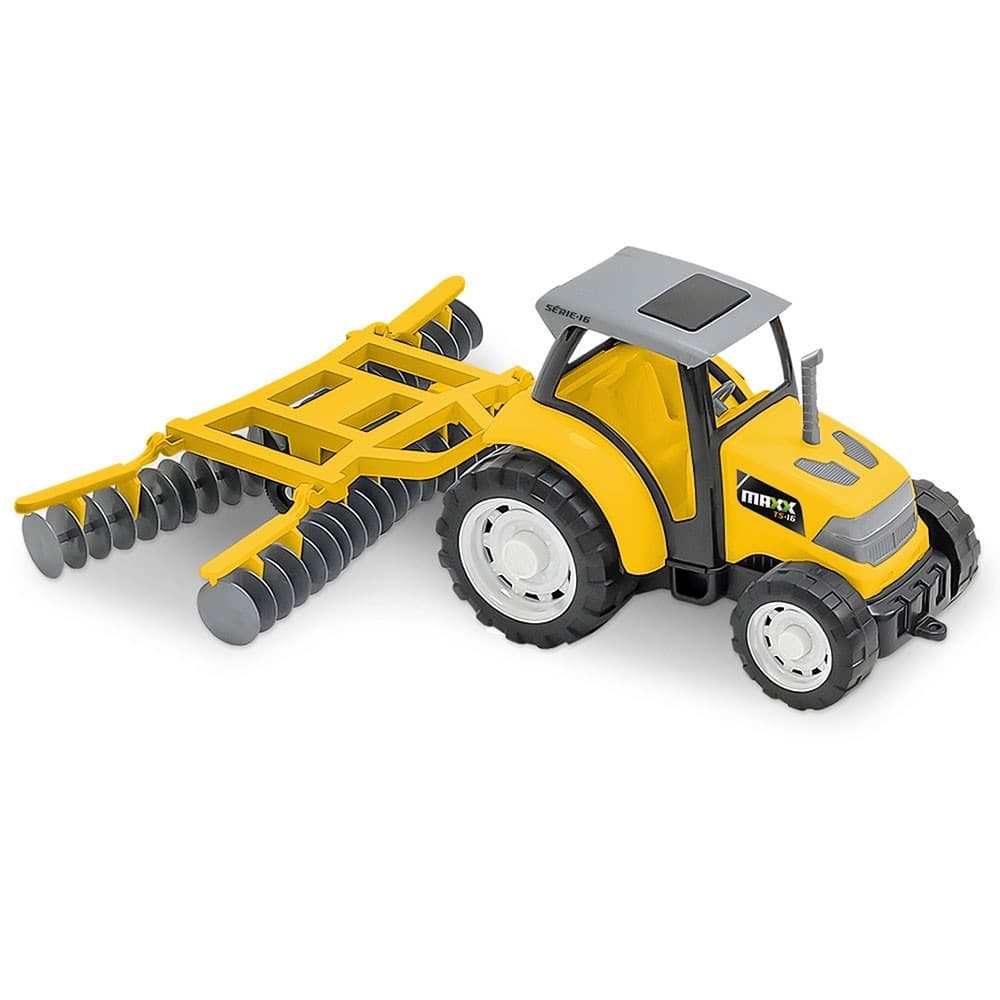 Brinquedo  Trator Com Arado - Usual Brinquedos
