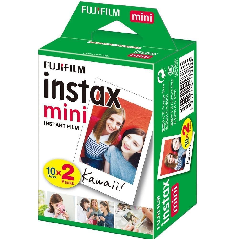 Filme Papel Fotográfico Fujifilm Instax Mini 20 Fotos 54x86mm p/ Câmera Instantânea Instax