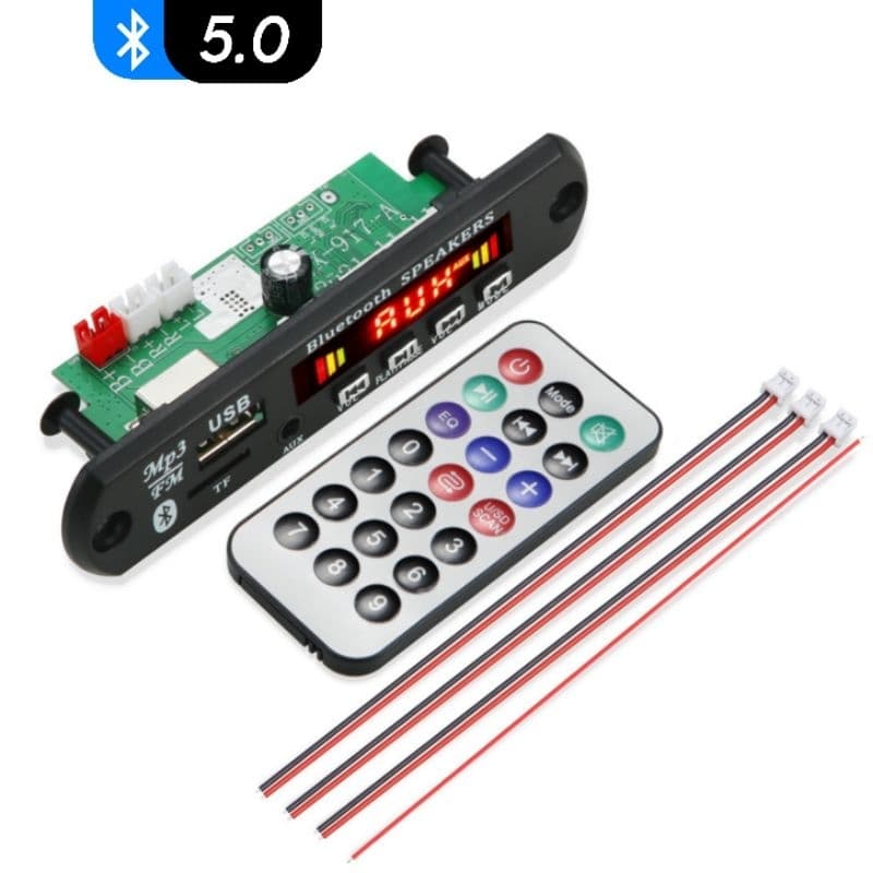 Placa Decodificador Amplificada Bluetooth 50W 2x25W MP3 USB P2 12V