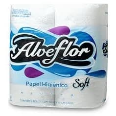 Papel Higiênico Alveflor Neutro FOLHA SIMPLES - Fardo com 64 rolos de 30m