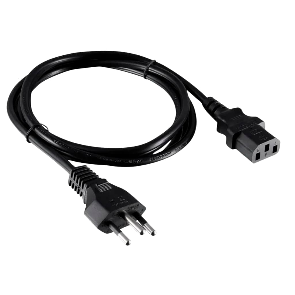 Cabo De Força Cpu Atx Computador Pc Monitor 3 Pinos Novo Padrão Reforçado 1,5m