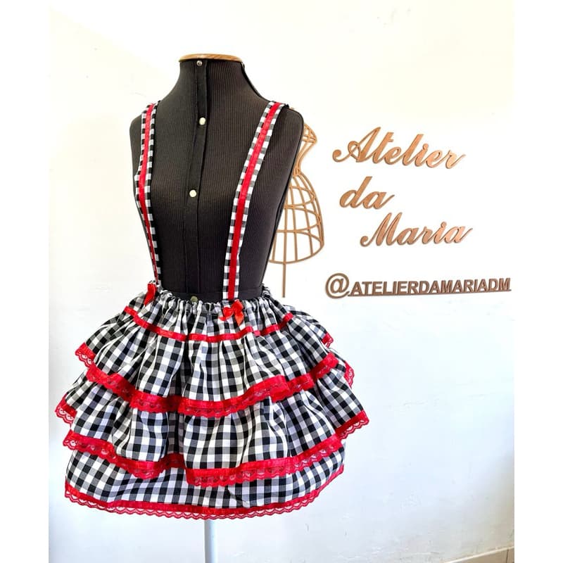 Vestido Saia com Suspensório Luxo Tendência 2026