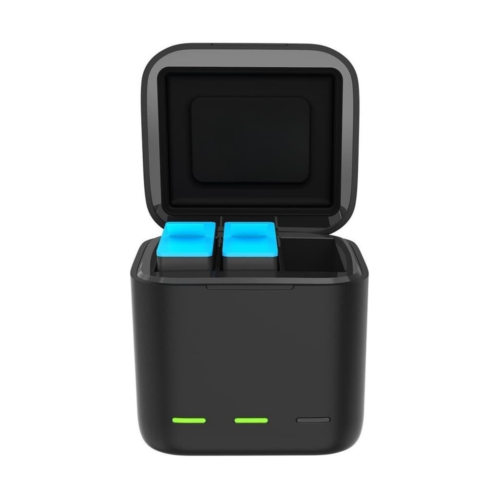 Carregador Triplo Para Bateria Gopro Hero 12/11/10/9 Preto