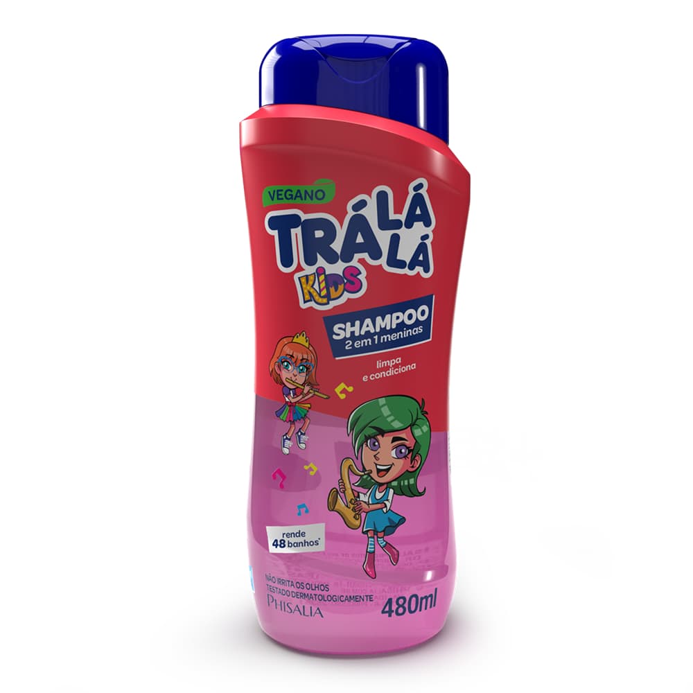 Shampoo 2 em 1 Meninas  Trá Lá Lá Kids (480ml)