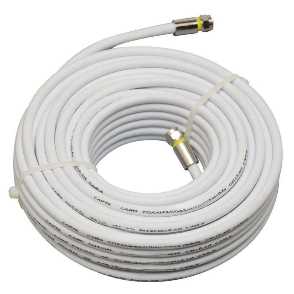 Cabo Coaxial Rg6 - 64% De Malha / 15 Metros + 2 Conectores RG6