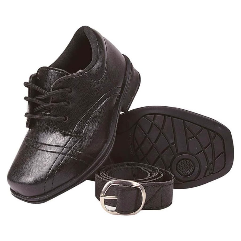 Sapato Sapatinho Social Cadarço Infantil Menino Com Cinto Masculino Menino Casamento Batizado