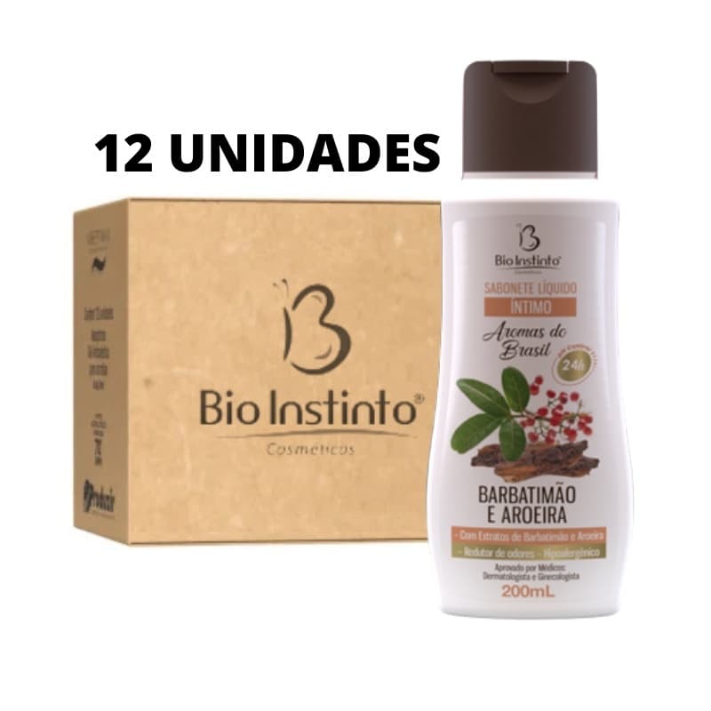 Sabonete Íntimo Aroeira, Barbatimão 200ml - 12 unidades