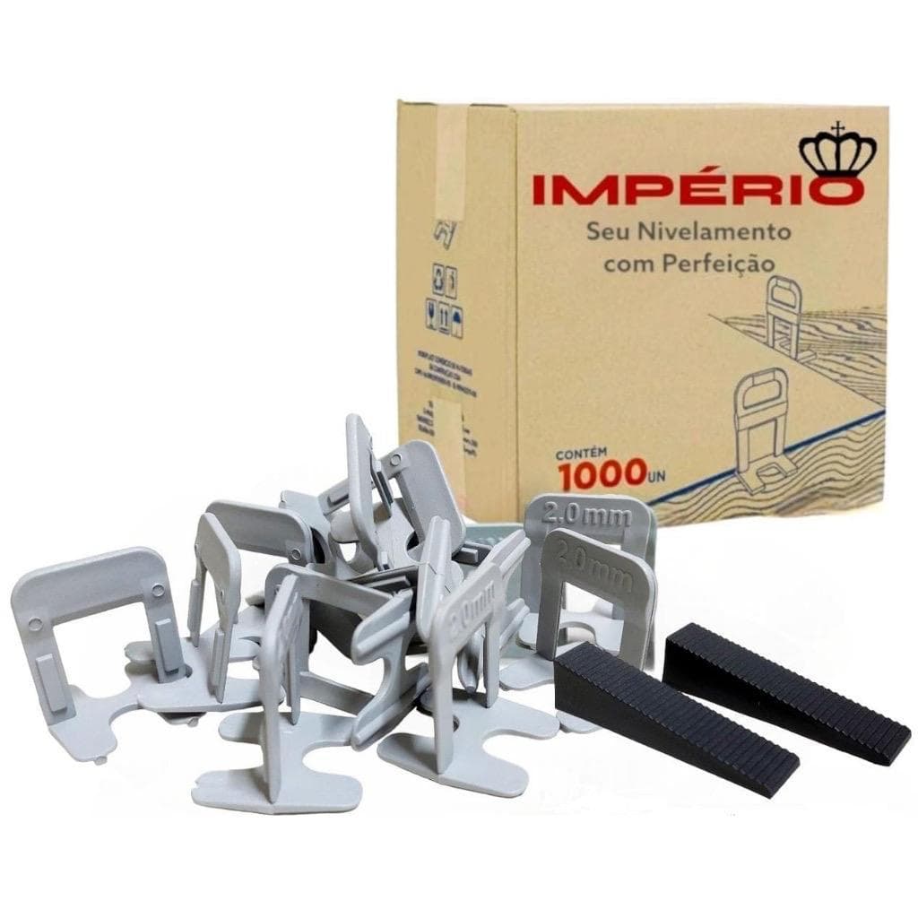 1000 Espaçador + 120 Cunhas para Piso Porcelanato Clips Tipo Cortag