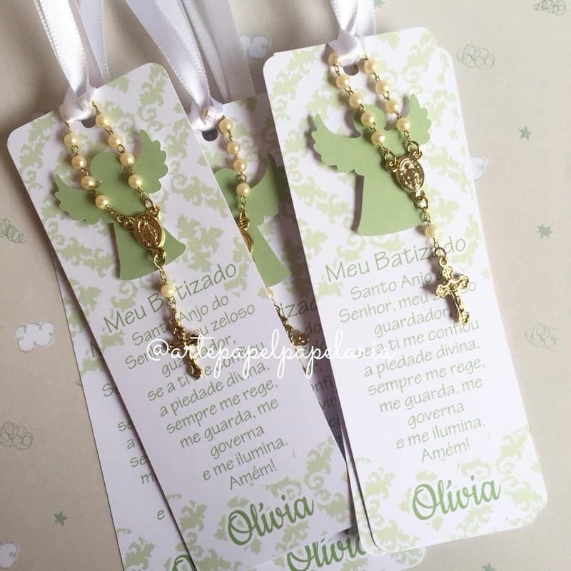 Marcador de Página Batizado Crisma Lembrancinha 10 unidades
