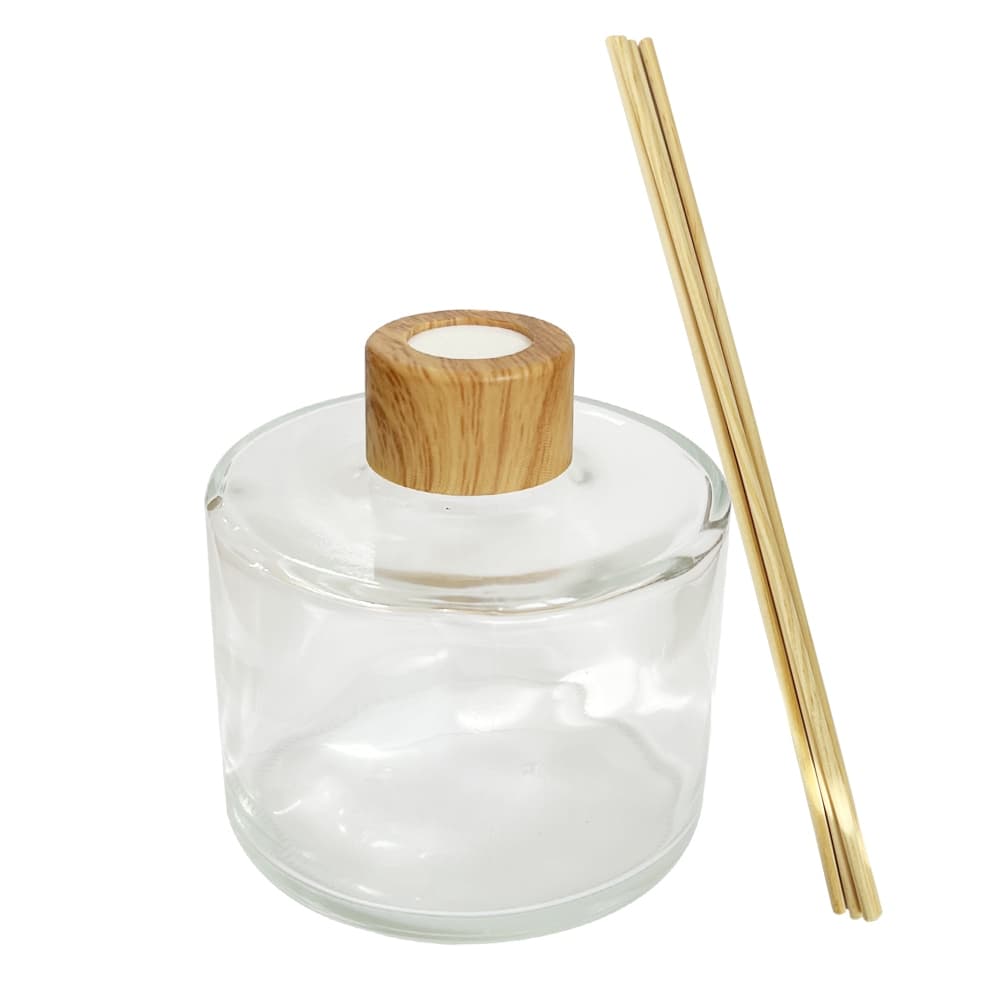 Aromatizador Vidro Picolo 240ml C/ Tampa Madeira