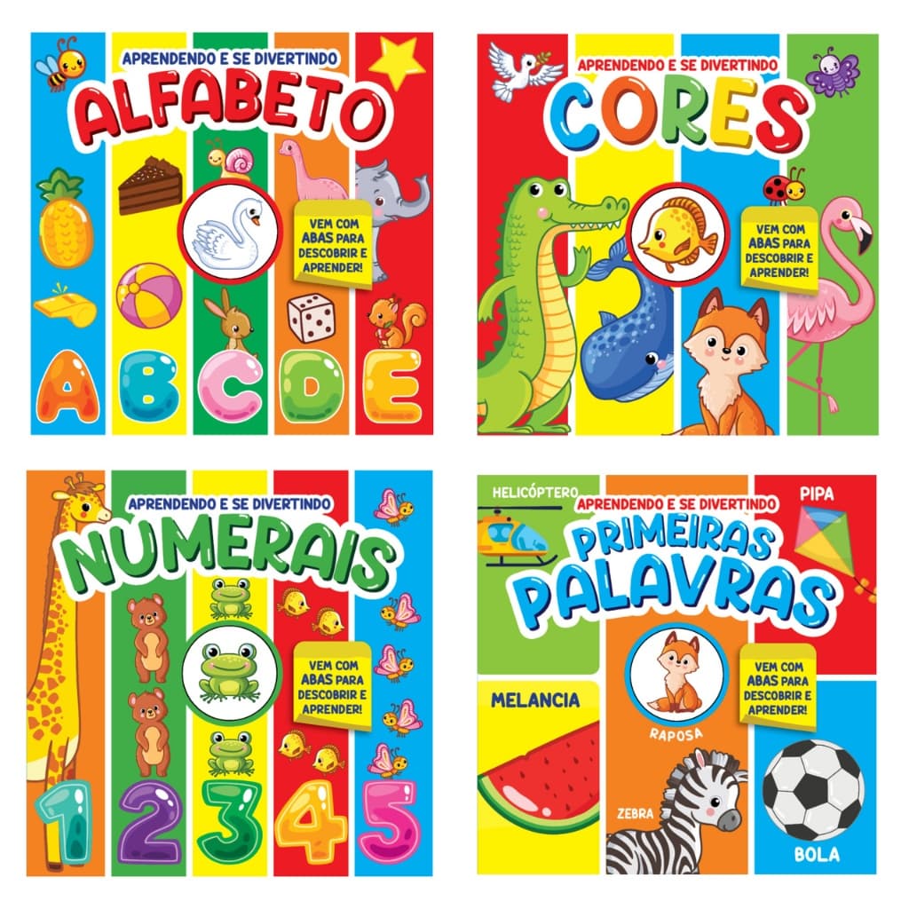 Coleção Aprendendo e se Divertindo | Kit com 4 Livros