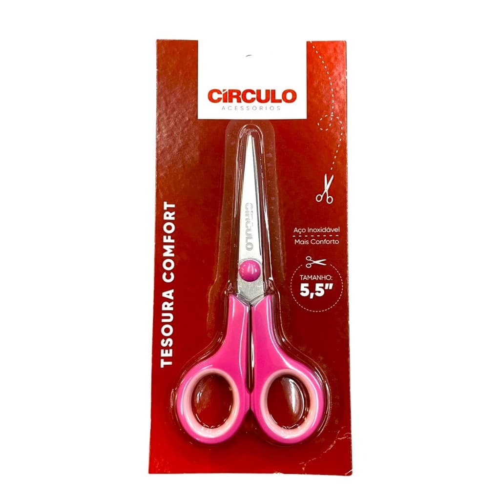 Tesoura Comfort Círculo Pequena 13,8cm 5,5"