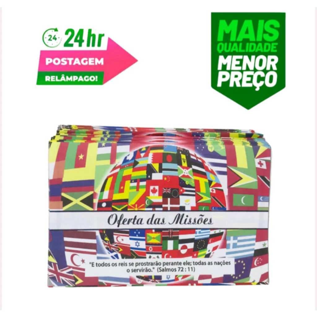 Envelope Oferta Das Missões 100 Unidades.