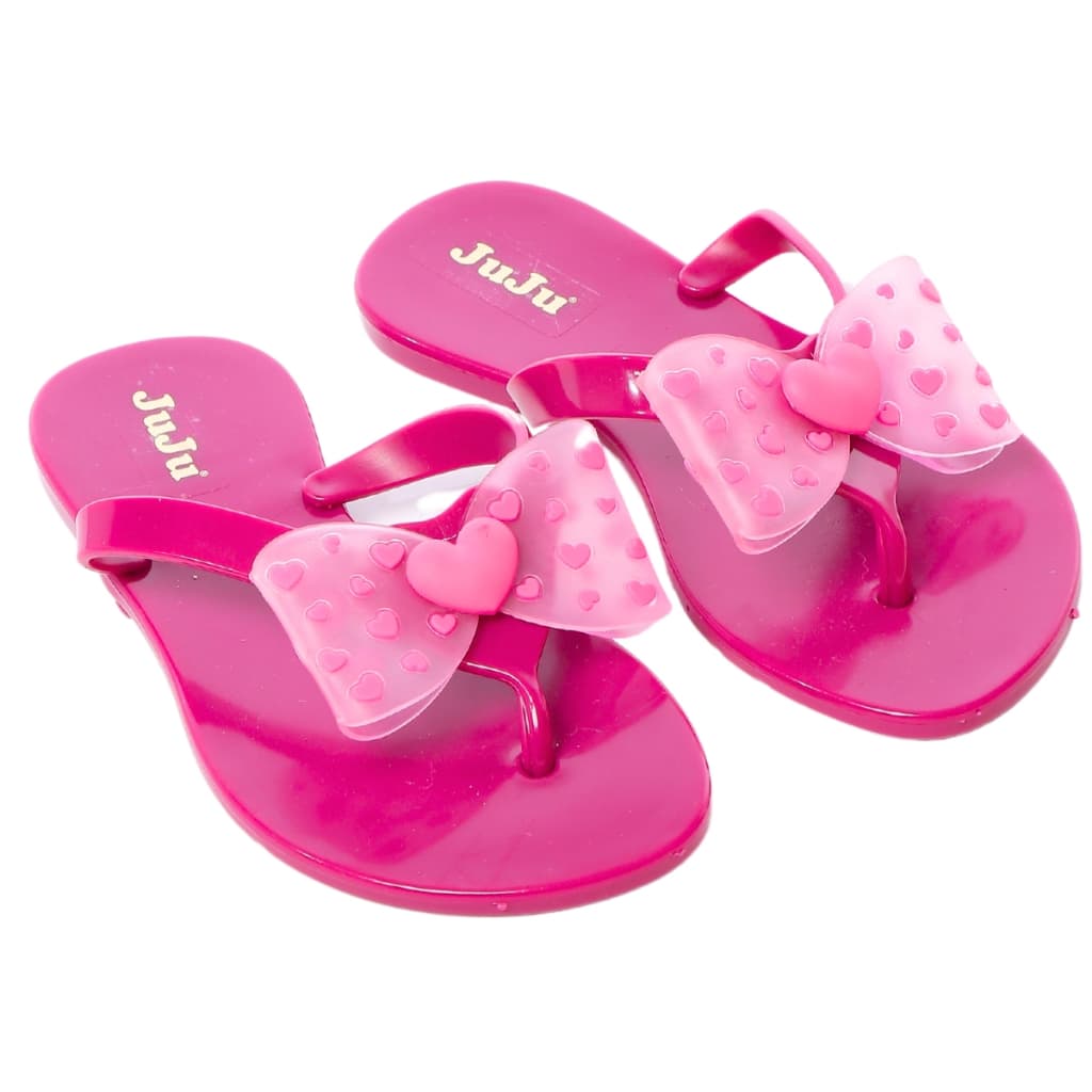 Chinelo laço coração juvenil sandália menina infantil Juju Shoes