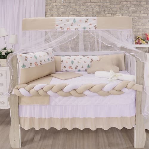 Kit Berço Menino Menina Imperial 11 Peças Bosque