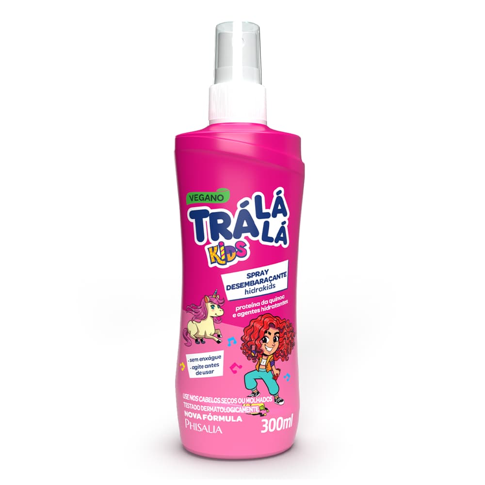 Spray Desembaraçante Hidratante Trá Lá Lá Kids Sem enxágue HidraKids 300ml