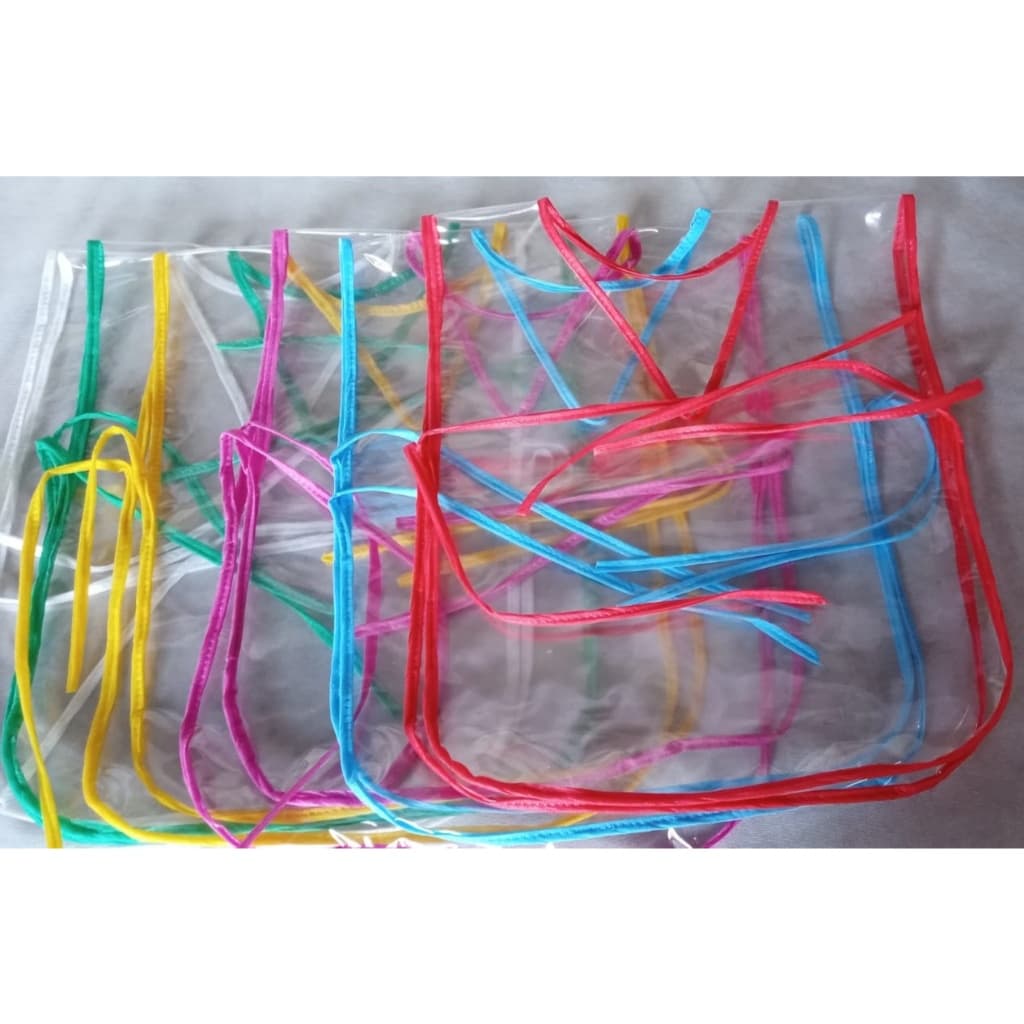 Avental infantil escolar colete  trasparente resistente kit com 3 unidades PARA CRIANÇA ATÈ  ANOS