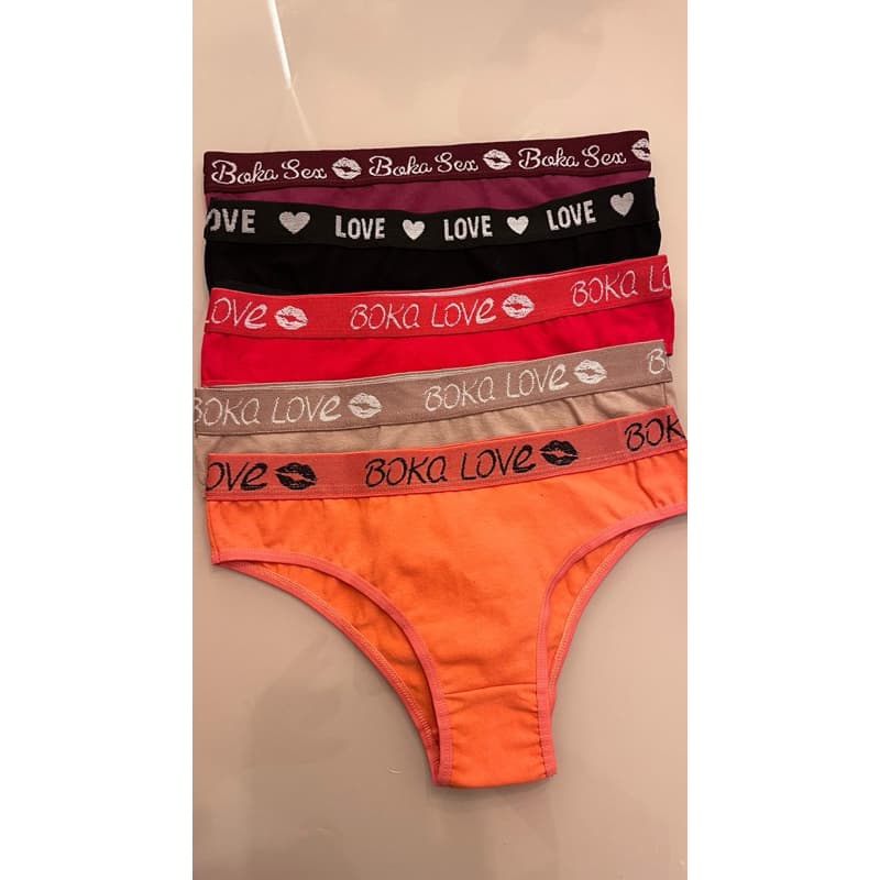 Kit 5 Calcinhas 100% algodão lisa cós alto tanga cintura alta confortáveis forro 100% algodão