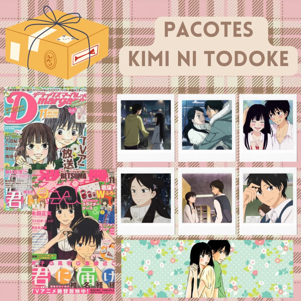Pacotes Kimi ni Todoke  -  Poster + Marca Páginas + Adesivos e mais