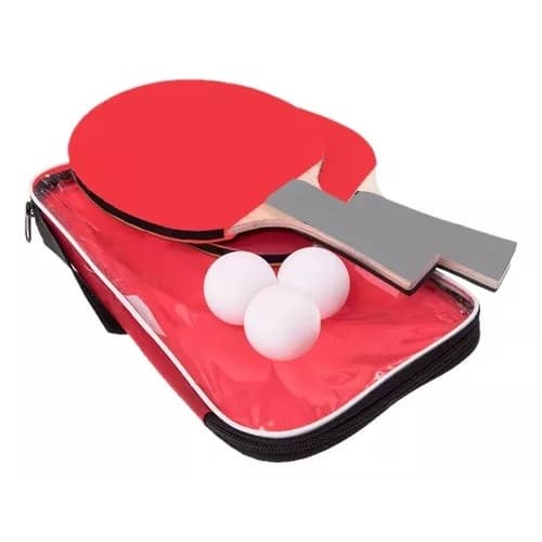 Kit Ping Pong 2 Raquetes + 3 Bolas - Com Bolsa - Dm Toys