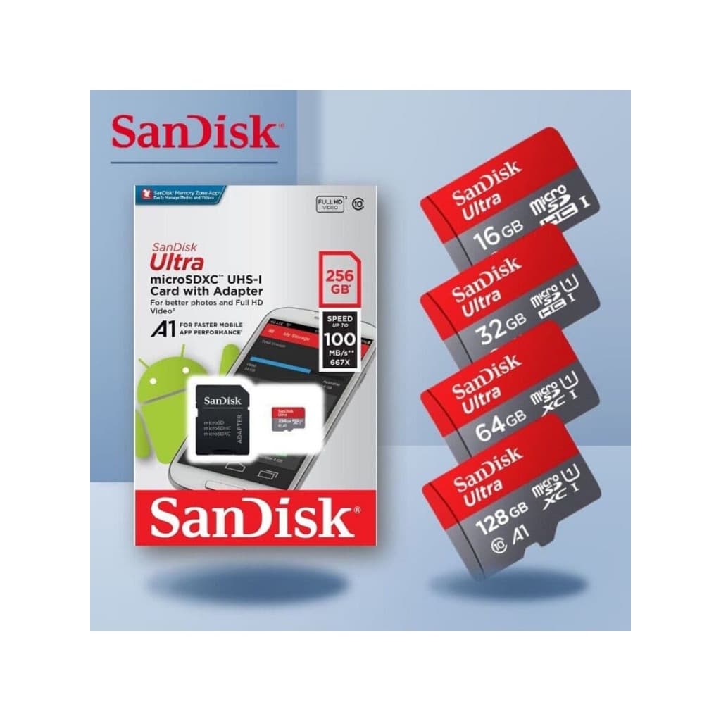 Cartão De Memória Sandisk Ultra A1 Classe 10   8gb / 16gb / 32gb / 64gb/ 128gb