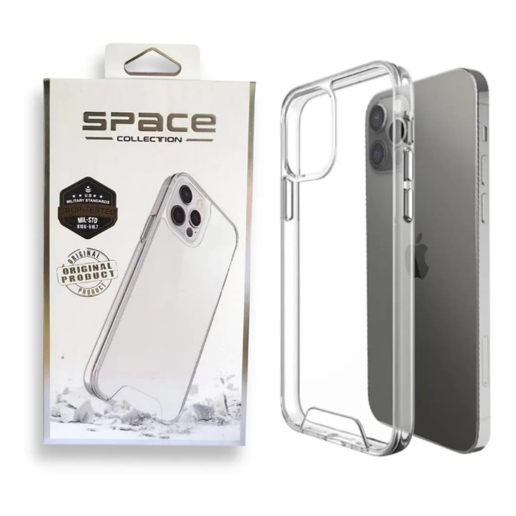 Capa Capinha Space Transparente Anti Impacto Compativel com iPhones X XR XSMAX 11 12 13 14 15 ProMax