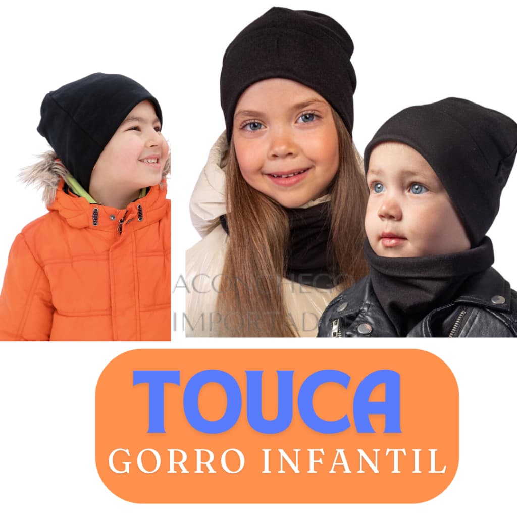 Touca Gorro Infantil Criança Inverno Frio Proteção Menino Menina Escola Passeio Viagem