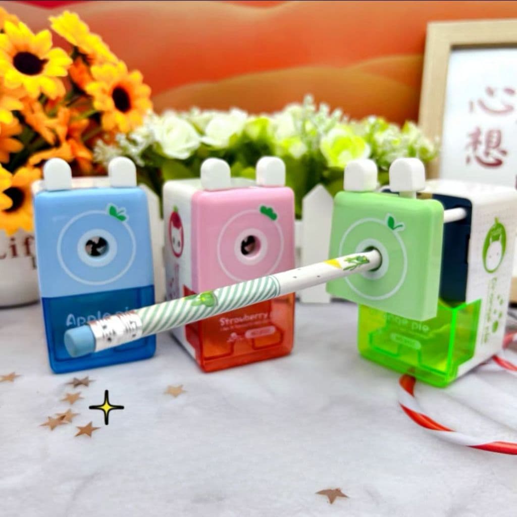 Apontador de Mesa Manual para Lapis com Manivela e Deposito Coletor