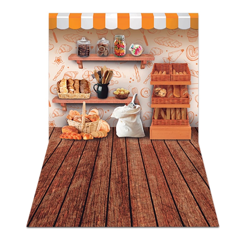 Fundo Fotográfico Padaria Cenário Newborn Tecido PN-0523