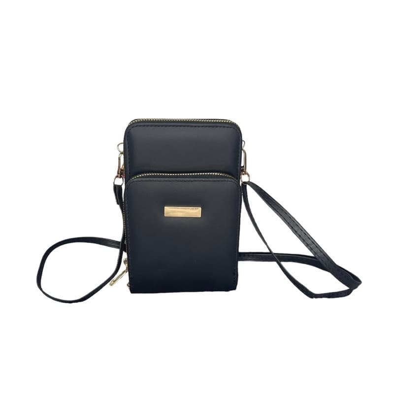 Bolsa Feminina de Courinho Porta Celular Com Alça Transversal e 2 Divisórias