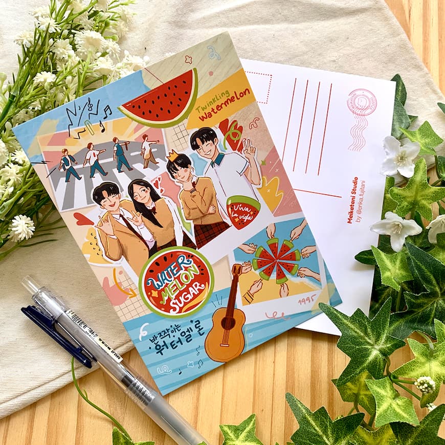 Cartão postal Melancia Cintilante - Kdrama | Dorama | Meikatani Studio