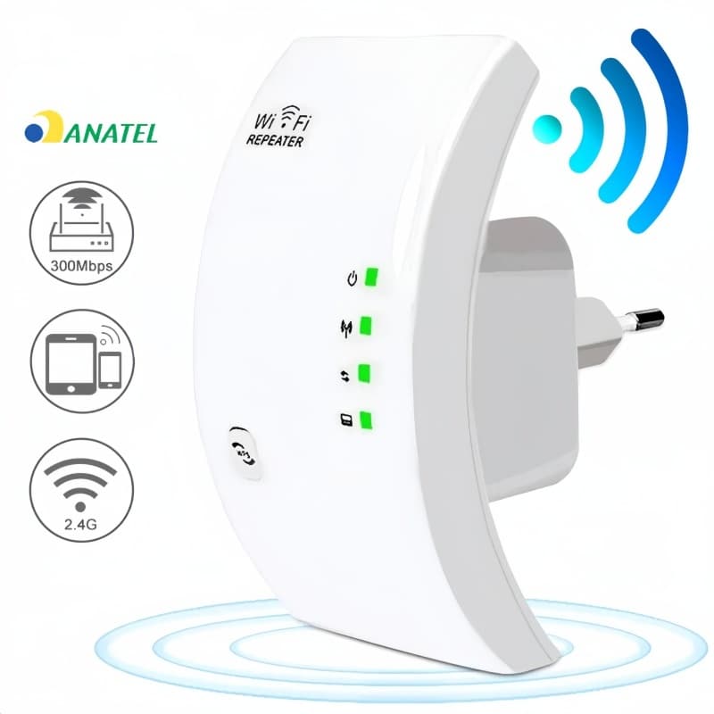 Repetidor Amplificador De Sinal Wifi 600/mbps Ultra Rápido Sinal Forte Anatel