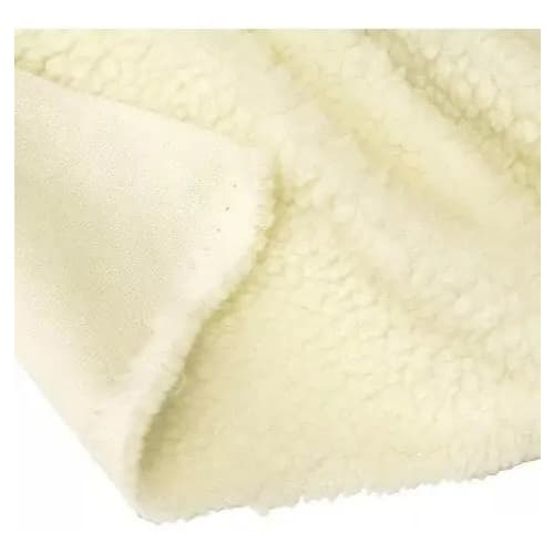 Tecido  Carapinha Cru - Lã de Ovelha  Pelúcia 50 x 75 cm