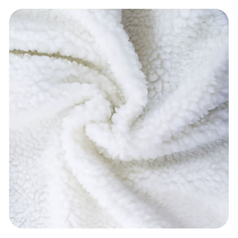 Tecido Carapinha Branco - Lã de Ovelha  Pelúcia 50 x 75 cm