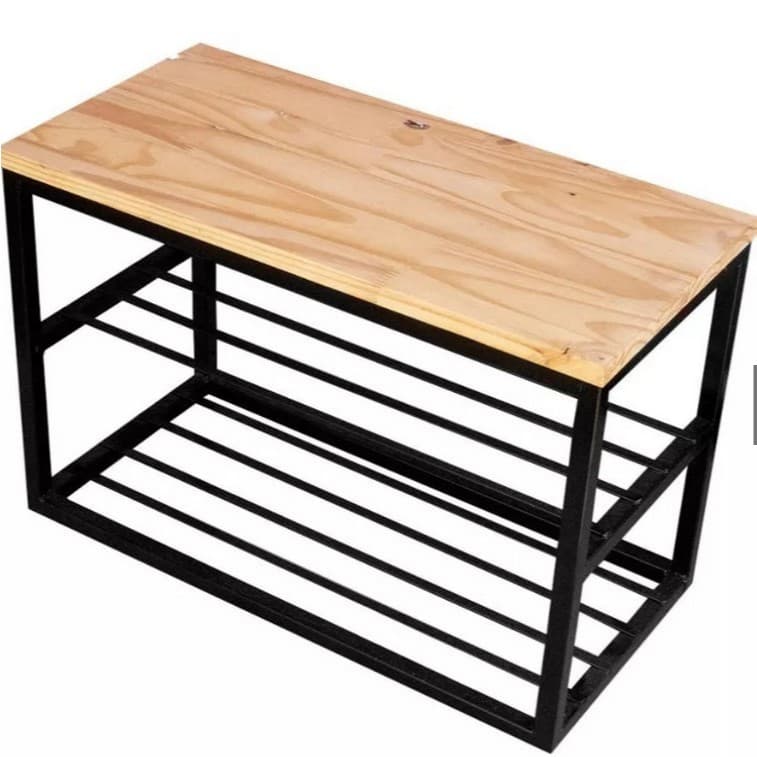 Banco Sapateira 90cm Estilo Industrial