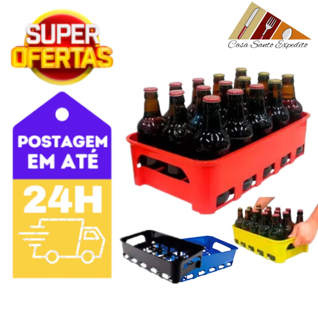 Garrafeira Engradado CAIXA Cesto P 15 Garrafas De Cerveja 300ml Porta Litrinho Romarinho ( envio imediato )