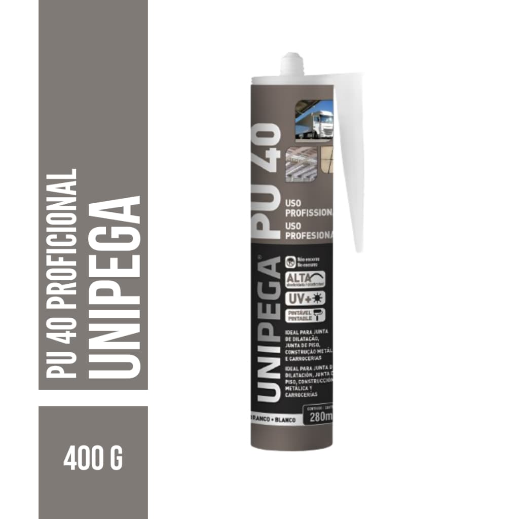 Cola PU 40 Profissional Alta Resistência Para PVC Madeira Metal Construção