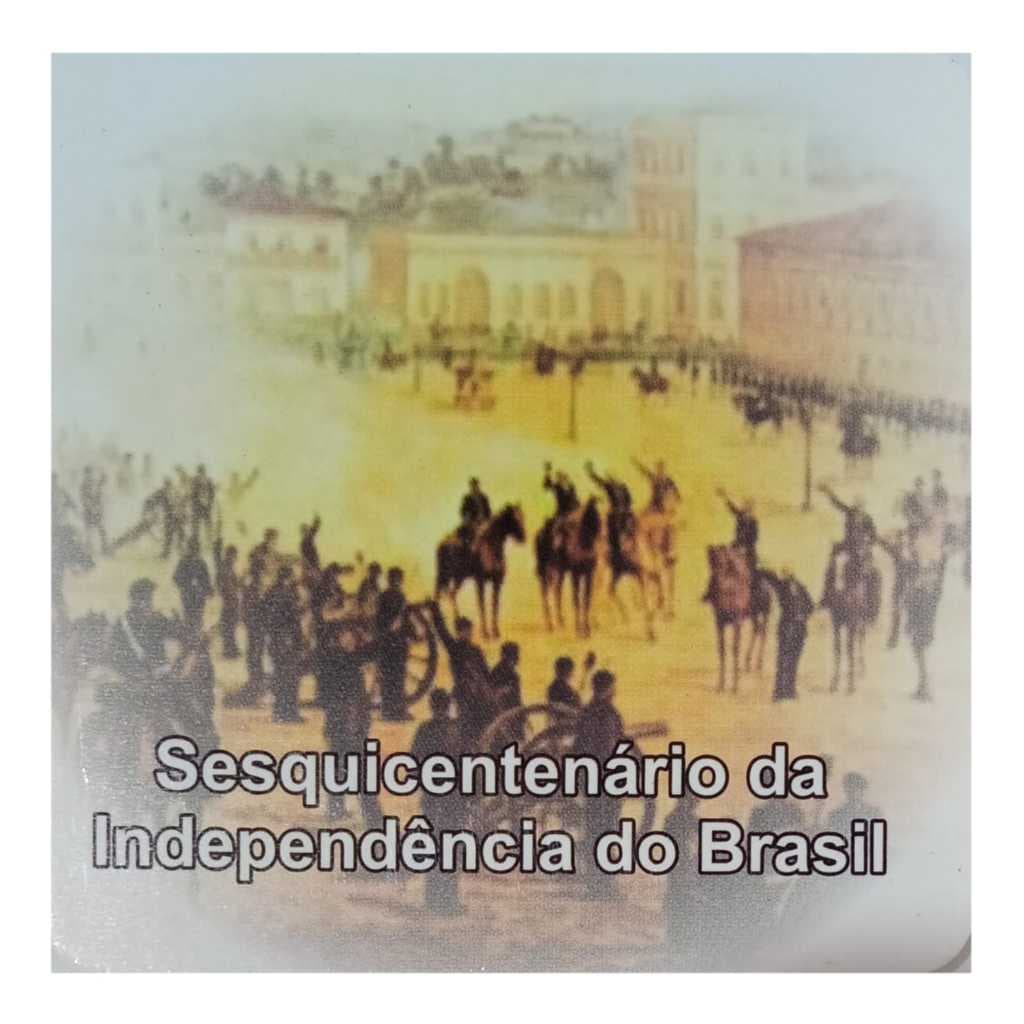 Cartela para moeda 1 cruzeiro 1972 Sesquicentenário da Independência do Brasil - Organizer