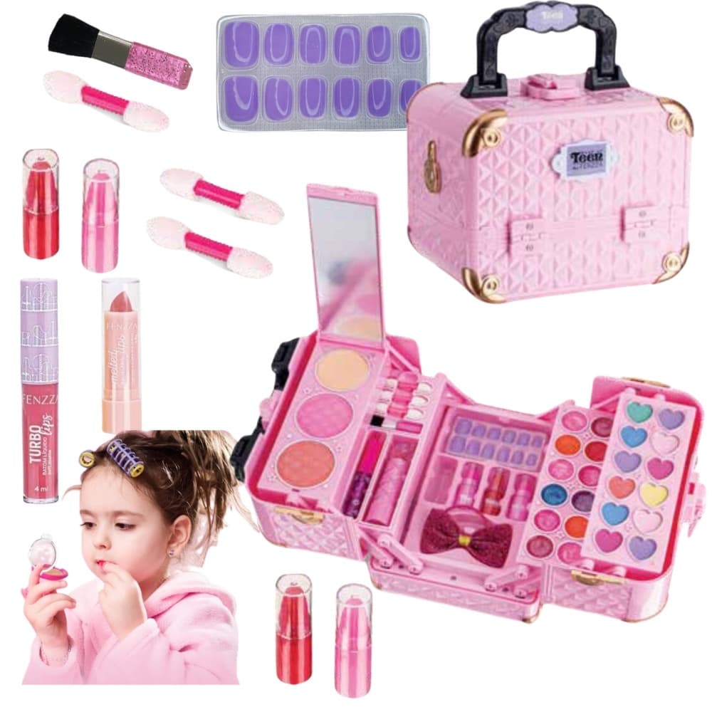Maleta De Maquiagem Infantil - Kit Maquiagem Infantil Lindo