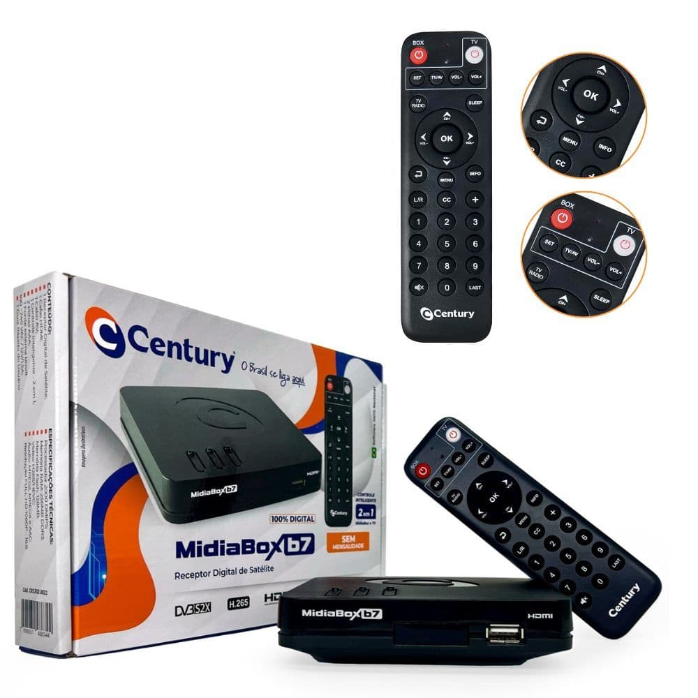 Receptor Conversor  Midiabox B7 Century Digital