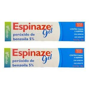 Kit 2 Espinaze gel 5% peroxido de benzila 20g trata cravos e espinhas igual acnezil