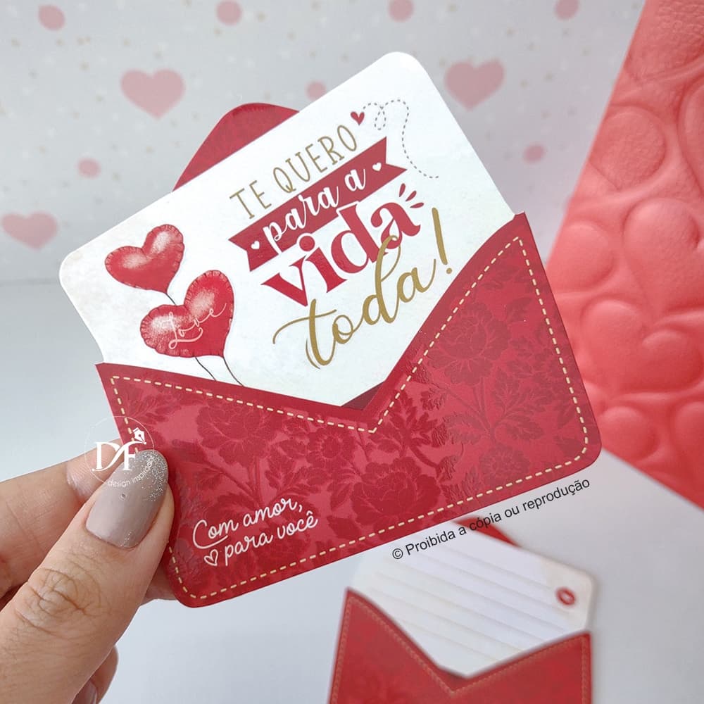 Postal Dia dos Namorados para presentes ou encomendas | RECADINHO cartão agradecimento
